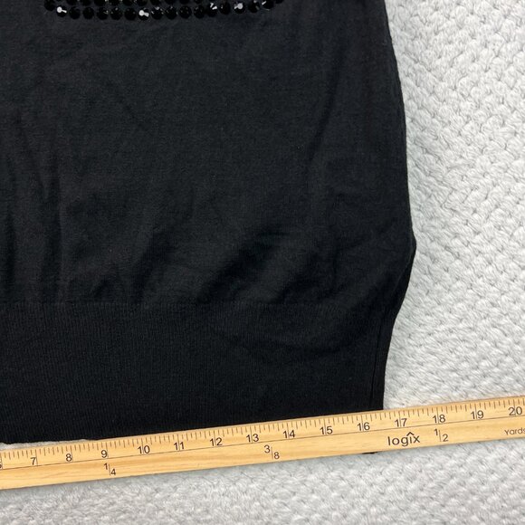 VDP Via Delle Perle Wool Dress Embellished Zwarov Elements Quiet Luxury Sz 44 - Picture 10 of 16